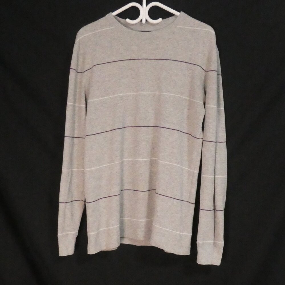 FOOT LOCKER | xl - extra large | Long Sleeve Waffle Knit Striped Shirt